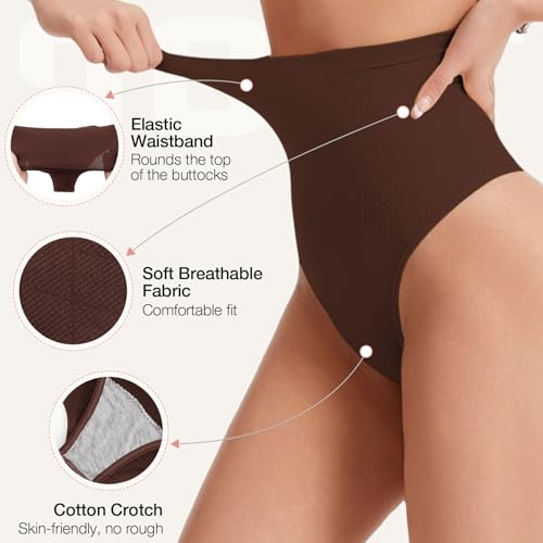 Image of Thong Shapewear for Women Tummy Control Underwear Butt Lifter Panties Seamless Body Shaper