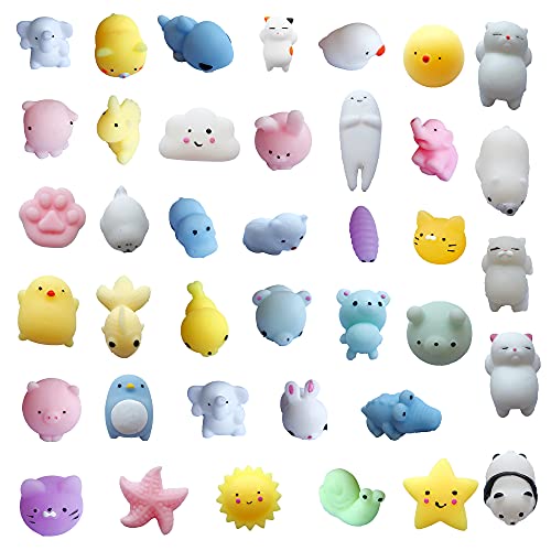 Squishy Regalos Cumpleaos Pack 40,Mini Mochi Squishies Animales Tipo,Juguetes Fidget Kawaii Relleno para Bolsas Fiesta,Premios para Aula Fiestas Infantiles,Juguete Silicona Sin Txico para Nios Nias