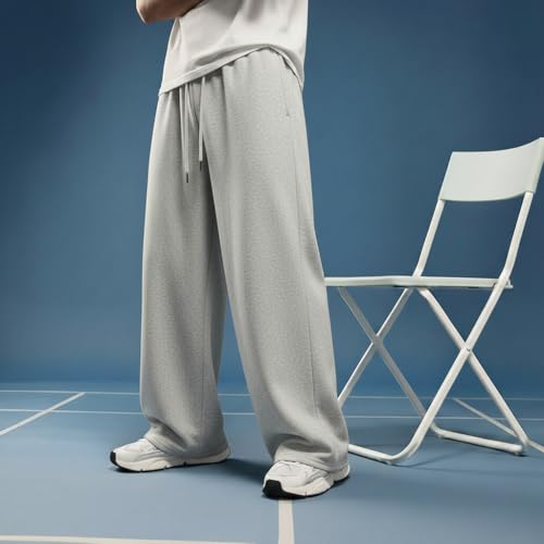 Image of dockstreet Straight Wide fit Long Length Open Bottom Jogger for Men /Trending Multi Pocket Style, Relaxed Casual Pants for Men