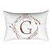 GOKOMO Lettere in Polvere Oro Rosa Cuscino Decorativo per Bambini in Camera da Letto per Bambini Federa per Cuscino(G,30x50 cm)