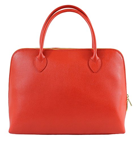 Chicca Borse - Bolso de mano Mujer, Rojo (Rosso), 38 cm