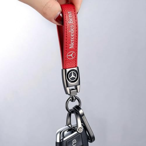 Image of Genuine Leather Car Keychain Key Ring Accessories New
