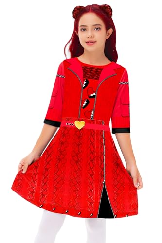 Remimi Girls Halloween Rise Red Dress Cute Princess A-Line Dresses 3-14 Years2