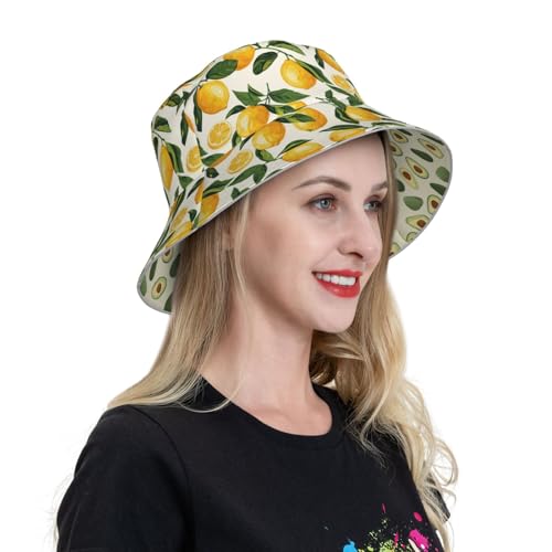 Image of Bucket Hat Double-Side-Wear Reversible Sun Hat Beach Travel Hiking for Women Men