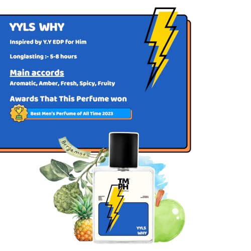 Image of TMPerfumehouse Yyls WHY EDP for Men | Fresh, Amber & Long Lasting Perfume Spray | Warm Spicy, Fruity & Woody Fragrance | Luxury Gift for Him | TMPH | 50ml