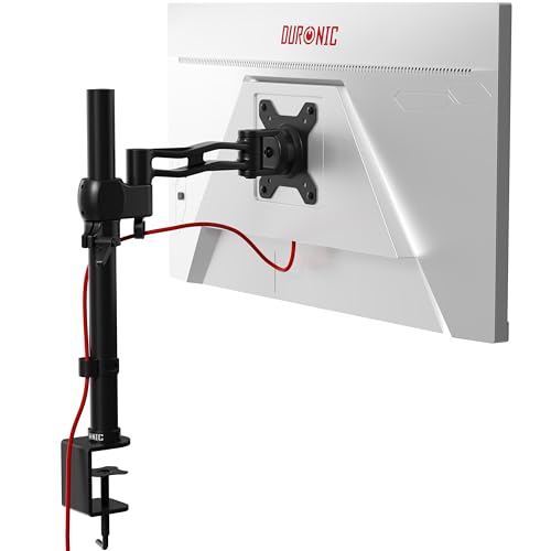 Brazo monitor VESA 100 de acero negro para dos pantallas articulado regulable en altura