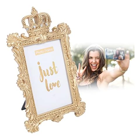 Gold Crown 7 Inch Resin Photo Frame Cover
