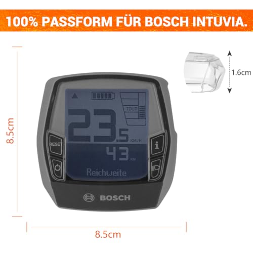 HAPPY FINDING Displayschutz für Bosch Intuvia 2-Sätze, Wasserdicht & Transparenter Schutzhülle, Displayschutz für E-Bike Display, Ebike Zubehör
