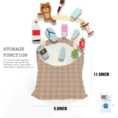 Image of Western Car Trash Bag Car Travel Essentials, Car Garbage Bag Car Trash Bag Hanging, Back Seat Car Organizer Trash Can, Portable Garbage Can for Headrest Hanging Western Country Stuff Cowgirl Gifts