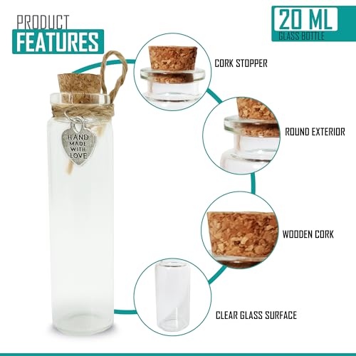 LOYONAL Piccole Boccette Vetro Tappo Sughero - 35