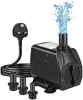 OPDUO 60W Submersible Pump, 800GPH 3000L/H Ultra-Quiet Fountain Water Pump, Detachable and Cleanable Water Pump Replacement Pump for Pet Fountains, Hydroponics with 6.56Ft Power Cord and 3 Nozzles