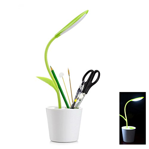 USB Desk Lamps Rechargeable Led Lamp Student’s Eye-protect Reading Lights Office Learning Lamp Bedroom Bedside Lamp with Pen case (green)