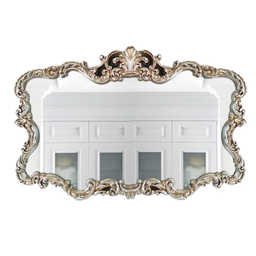 Facile da usare: lo specchio da parete utilizza una cornice in PU e uno specchio argentato ad alta definizione da 4 mm, fornendo un'immagine chiara adatta all'uso quotidiano
