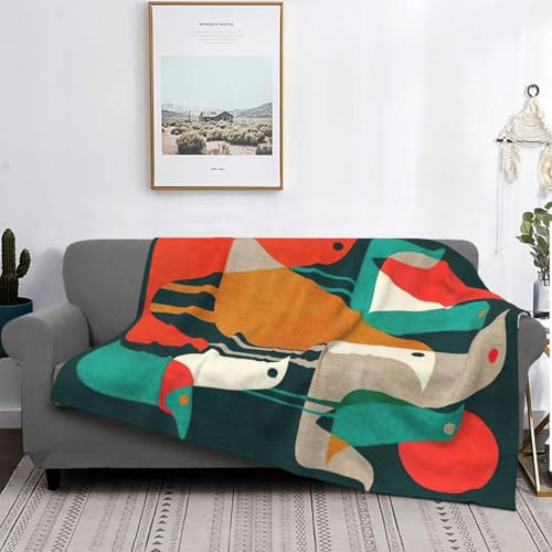 Couverture de lit légère EdWal imprimé oiseaux pour chambre - 5