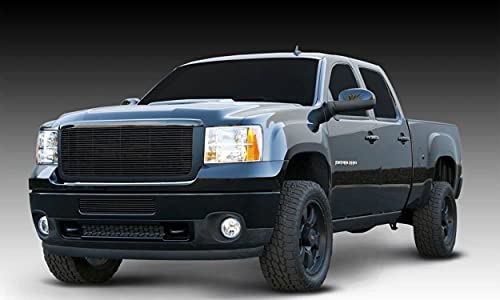 Image of T-Rex Grilles 2011-2014 Sierra HD Billet Grille, Black, 1 Pc, Overlay /Insert - PN #21209B