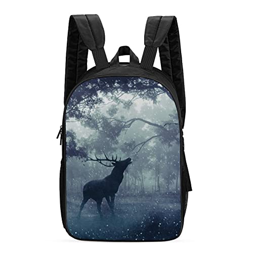 Mochila para adultos y jóvenes que evita el dolor de espalda con diseño de ciervo casual