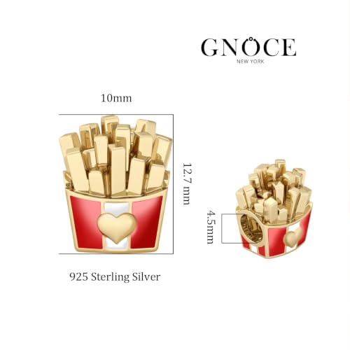 Image of GNOCE Food Themed Charm Beads Fit Charm Bracelet Necklace for Women