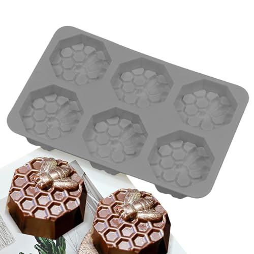tulahkomen Moldes para chocolate | Molde con 6 cavidades y fácil desmoldeo | Moldes de silicona para fondant – para cera y gelatina, de goma, tortitas