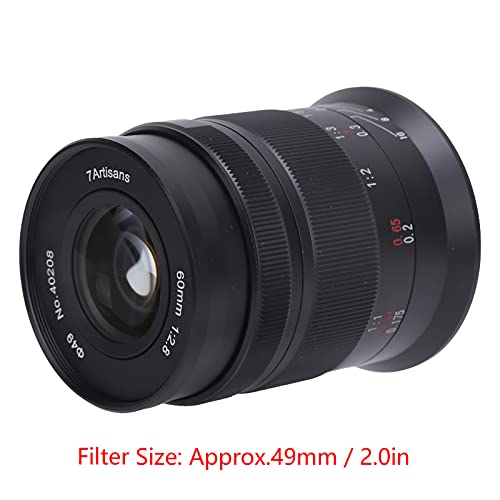 VBESTLIFE Kamera-Halbformat-Makroobjektiv, Objektiv mit großer Blende 60 mm F2.8 II M43-Bajonett-Objektiv mit manueller Fokussierung, mit weichem Unschärfeeffekt, für E-PM1 E-PM2-Kamera – Bild 6