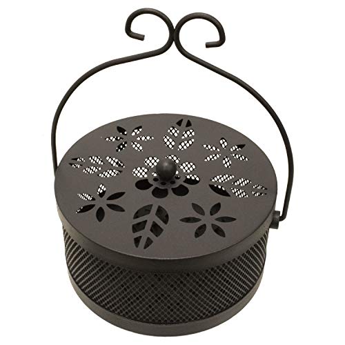 【刺さずに使える】蚊遣り器 蚊取り器 蚊取り線香入れ おしゃれ ホルダー (BLACK)