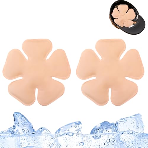 Image of Hat Ice Pack Insert - Reusable Cooling Gel Cap Liner for Baseball, Hard Hat, Construction & Outdoor Work, Cold Packs for Helmet, Head Cooling Relief for Summer Heat (2 Pack)(Pink)
