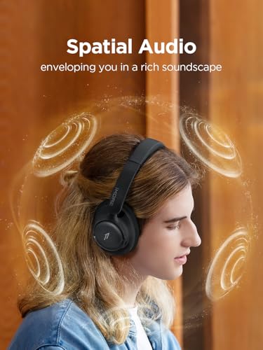 Image of 1MORE Wireless Bluetooth Noise-canceling Headphones - HQ31 SonoFlow SE Over-Ear Headphones with Hi-Res Audio, 90H Playtime, Clear Calls, Preset EQ Via App, Comfort for Home Office Travel(Black)