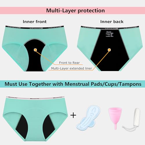 Girls Period Underwear Period Panties for Teens Menstrual Leakproof Protective Cotton Briefs2