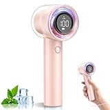 1-100 Speed Portable Handheld Turbo Fan, 【15000RPM】Ultra High-speed,Personal Hand Held Travel Fans,5000mAh Battery Rechargeable Mini Fans,Digital Display,Small Pocket Fan for Summer Essential Gift