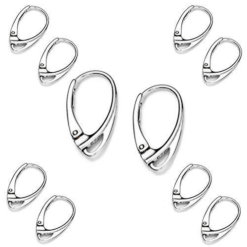 Scegli 4 O 10 Paia Di Perni Per Orecchini In Argento Sterling 925 Da 0,7 Mm, Perni Da 3 Mm, 4 Mm, 6 Mm E 8 Mm, Incastonati Su Una Base Piatta - Foto 8