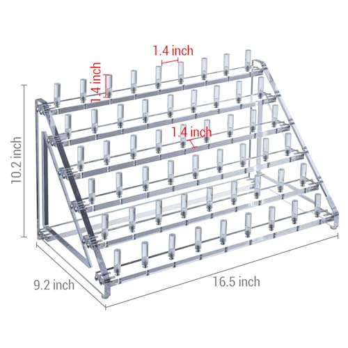 Image of MyGift 60 Spools Premium Clear Acrylic Tabletop Thread Storage Organizer Display Stand, Spool Holder Rack for Sewing Embroidery Quilting Craft Kit Threads