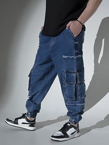 Image of Hubberholme Men's Loose Fit Cargo Jogger Jeans