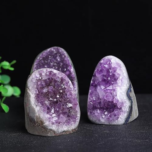 Améthyste brute cadeau de crémaillère géode de quartz violet 400g - 6