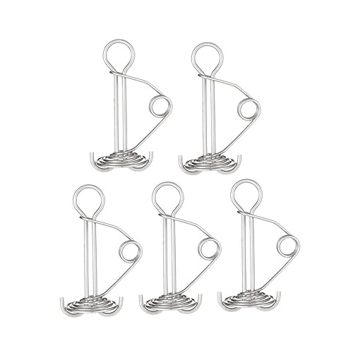 CORHAD 5pcs High Strength Ground Nails for Tent Spring Buckles Wind Rope Buckles Camping Supplies Easy to Tighten Loosen Stainless Steel Suitable for Beach and Windy Conditions