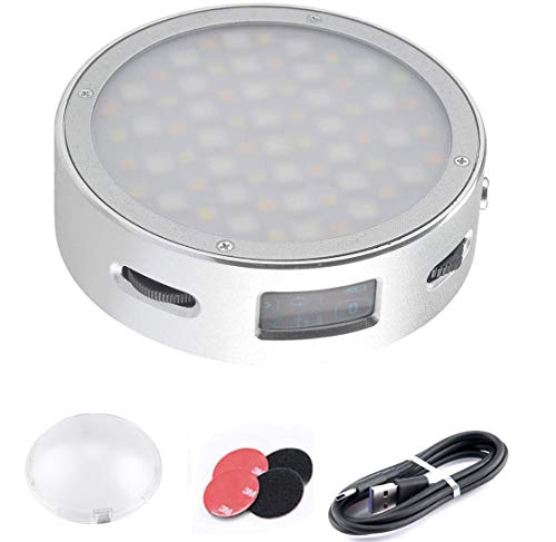 Godox R1 ラウンドミニクリエイティブ RGBライト スマートフォンビデオ用 内蔵リチウムバッテリー RGBモード CCTモード 14 FX特殊効果 アクセサリ用磁気ポート90分間のフルパワー照明 [並行輸入品]