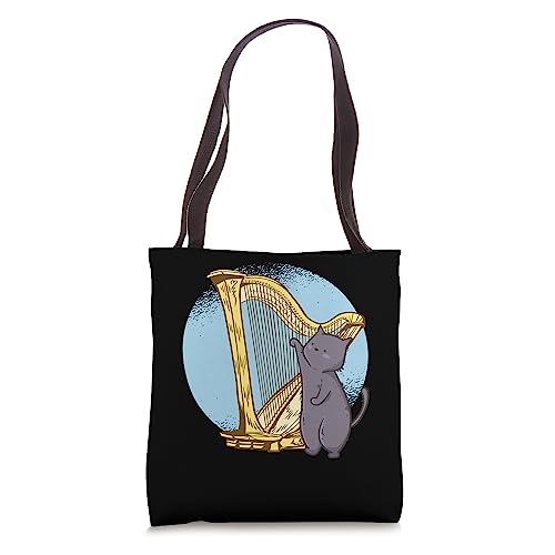 Harp Cat Harp Classical Music Tote Bag