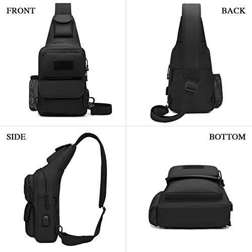 BAIGIO Tactical Sling Bag Small Backpack for Men Molle Cross Body Bags Single Strap EDC Shoulder Pack3