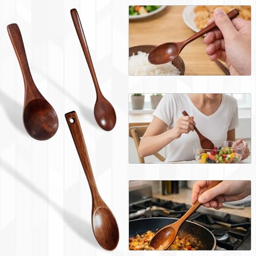 5-Piece Wooden Spoon and Utensil Set, Essential Wooden Cooking Tools for Your Kitchen Needs - Image 7