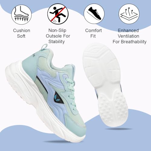 Image of BERSACHE Casual Sneaker Shoe for Women| Soft Cushioned Insole, Slip-Resistance Casuals for Women's Blue Shoes