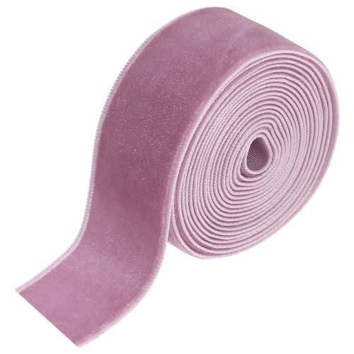 MECCANIXITY Ruban velours 1 Inch x 2 Yard face simple Dusty Rose