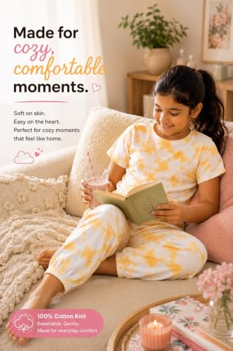 Image of Tweeny Mini Girls Kids Joggers | Tie Dye Joggers set | Track pant set | Pyajama with Crop top Combo Summer wear for Girls