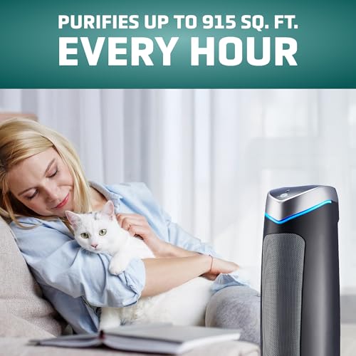 11 Best Air Scrubbers for Old House Smell: Complete 2026 Guide for Adults Over 50 14 GermGuardian 5-In-1 HEPA Air Purifier for Home, Large Rooms Up To 915 Sq. Ft. with HEPA Pet Air Filter, UV-C Light & Odor Reduction, AC5250PT, 28' Tower, Gray