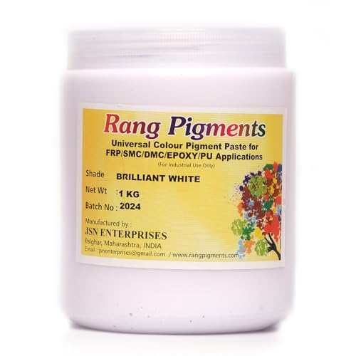 Rang Pigments I Pigment Paste For Epoxy Applications I Ideal For Epoxy Art l Shade BRILLINT WHITE 1KG