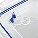 Sterilite Ultra-Seal 5.7 Cup Square, Airtight Food Storage Container, Latching Lid, Microwave and Dishwasher Safe, Clear With Blue Gasket, 6-Pack
