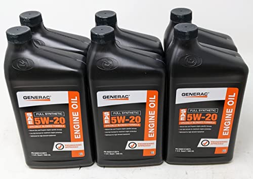 Generac 5W-20 Synthetic Oil (6-Quart Pack)