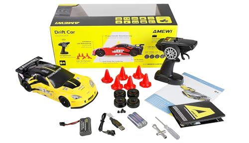 Amewi Corvette C6.R Drift Car 1:18 RTR gelb ferngesteuert RC