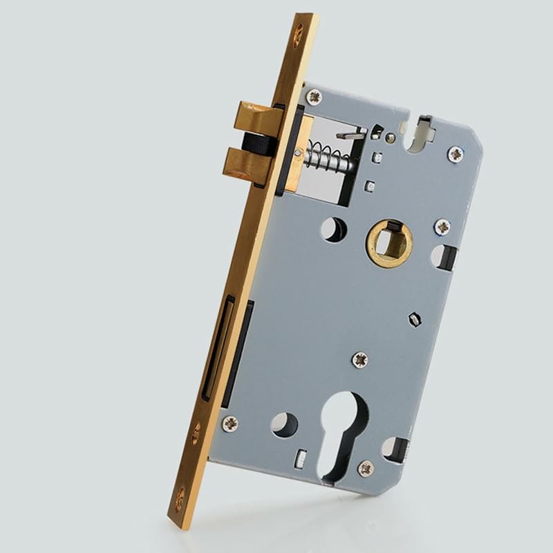 Cerradura de manija silenciosa y dividida de 12.7 cm para una puerta de madera interior blanca 4