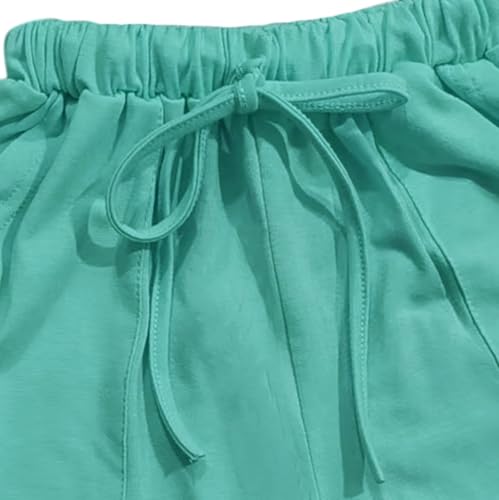 Girls Workout Shorts Set Cute Short Sleeve T-Shirt and Shorts Set with Side Pockets Tween Girls Trendy Clothes Summer Outfit4