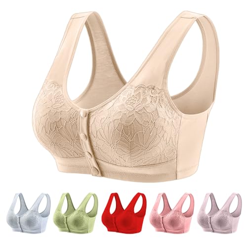 Daisy Bra for Seniors, 2025 New Daisy Bras for Women Front Closure No Underwire Wireless Snap Closing Bras