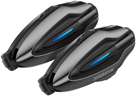 （03:30時点） JESIMAIK バイク インカム H6 バイク用インカム QIK-Mesh2.0 音楽ながら通話 6人同時通話 デュアルチップ 磁気取付 FMラジオ 音楽共有 4種ミュージック効果 25H連続使用 8mm快適スピーカー HIFI音質 通信距離1600m 通信自動復帰 IP67防水防塵 7重ノイズ低減 ENC&DSP&CVC Qualcomm Bluetooth 盗難防止 技適認証 ブラック 2台