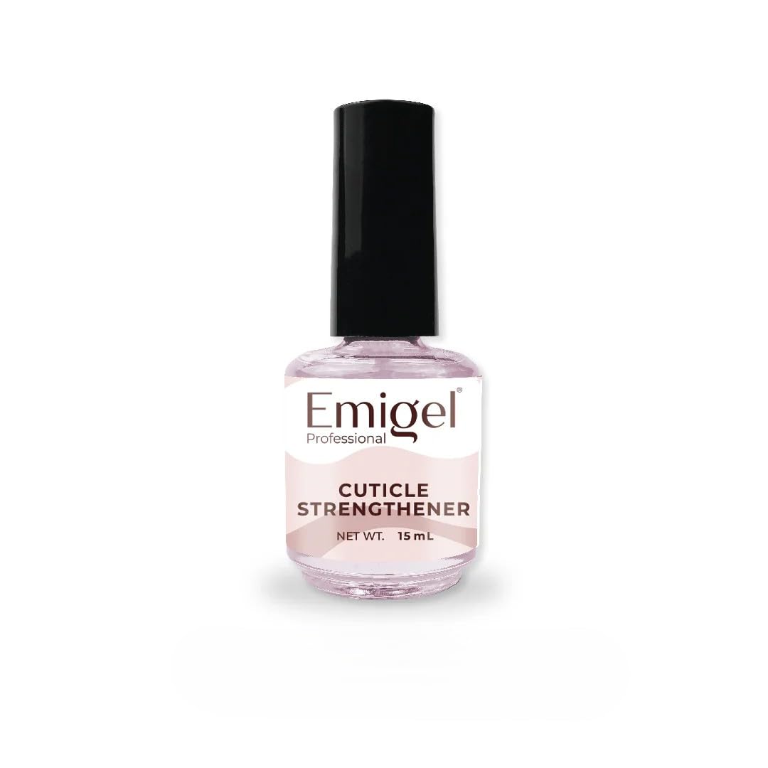emigel professional cuticle strengthener, 15 ml, hydrating oil for nail care, vitamin e enriched